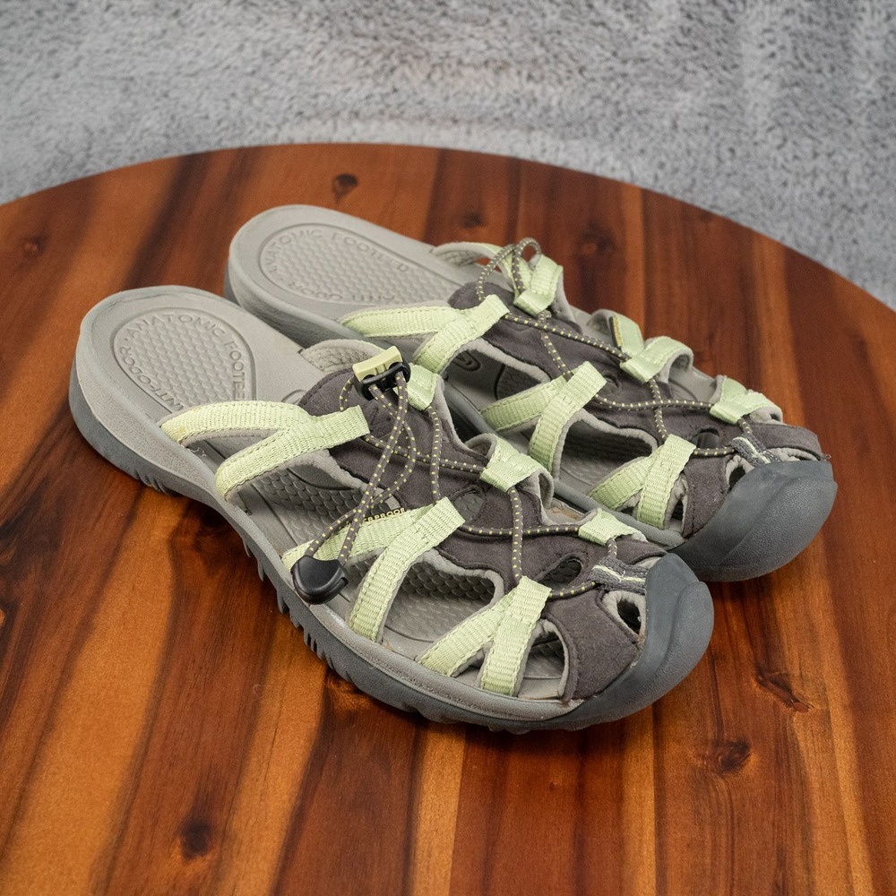 Womens Keen Whisper Green Waterproof Sport  Walking Slide Sandals Shoes Size 10